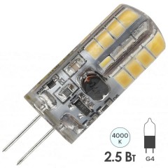 Лампа светодиодная ЭРА LED JC-2,5W-12V-840-G4 белый свет 734121