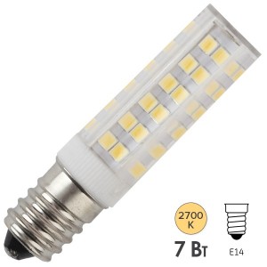 Отзывы Лампа светодиодная ЭРА LED T25-7W-CORN-827-E14 теплый свет 733018