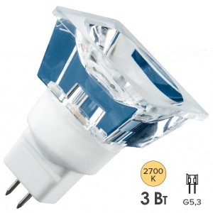 Светодиодная рефлекторная лампа Diamond Quadro Paulmann 3W 2700K 12V GU5,3 Теплый белый