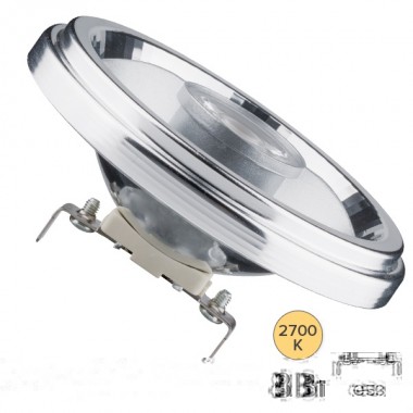 Обзор Лампа светодиодная LED AR111 8W G53 12V 2700K 24°