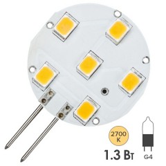Лампа светодиодная LED NV-STS downlight 1,3W 2700K 12V G4 130Lm