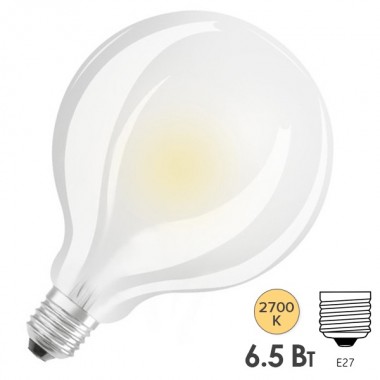 Отзывы Лампа светодиодная Osram PARATHOM GLOBE 95 GL FR 6,5W/827 (60W) 230V E27 806lm LEDVANCE