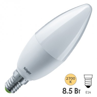 Купить Лампа Navigator 61 324 NLL-C37-8.5-230-2.7K-E14-FR