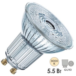 Лампа светодиодная Osram LED PARATHOM PAR16 50 5,5W/930 DIM 230V GU10 36° 350lm d51x55mm