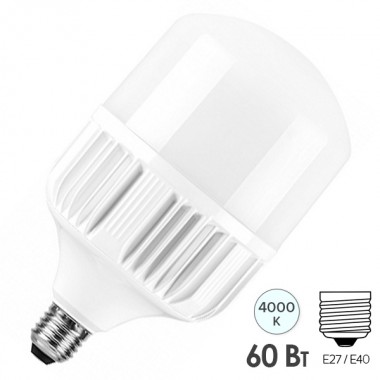 Обзор Лампа светодиодная LED Feron LB-65 60вт 4000K 5700lm Е27/Е40 белый свет