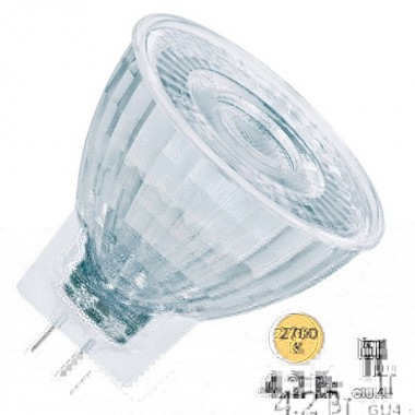 Обзор Лампа светодиодная Osram  LED P MR11 3536 4,2W/827 12V DIM GU4