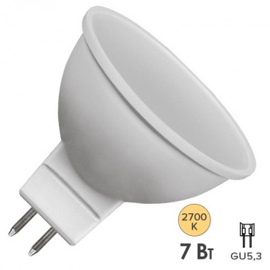 Обзор Лампа светодиодная Feron MR16 LB-26 7W 2700K 220V GU5.3 теплый свет